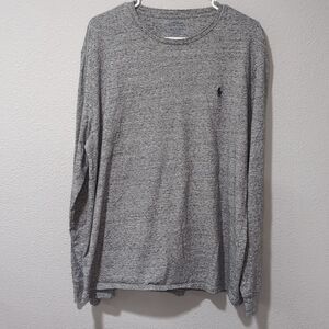 Polo Ralph XL grey longsleeve shirt Cotton heathered Men's‎